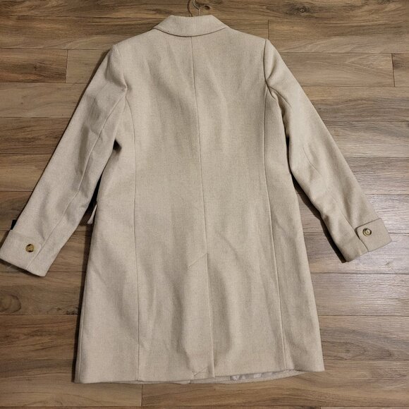 Ralph Lauren Women's Natural Wool Blend Reefer Coat Size 8 - Picture 4 of 9